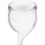 Feel Secure Menstrual Cup Transparent 2pcs - Adult Toys