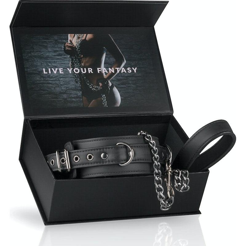 Fetish collar With Leash - Adult Toys
