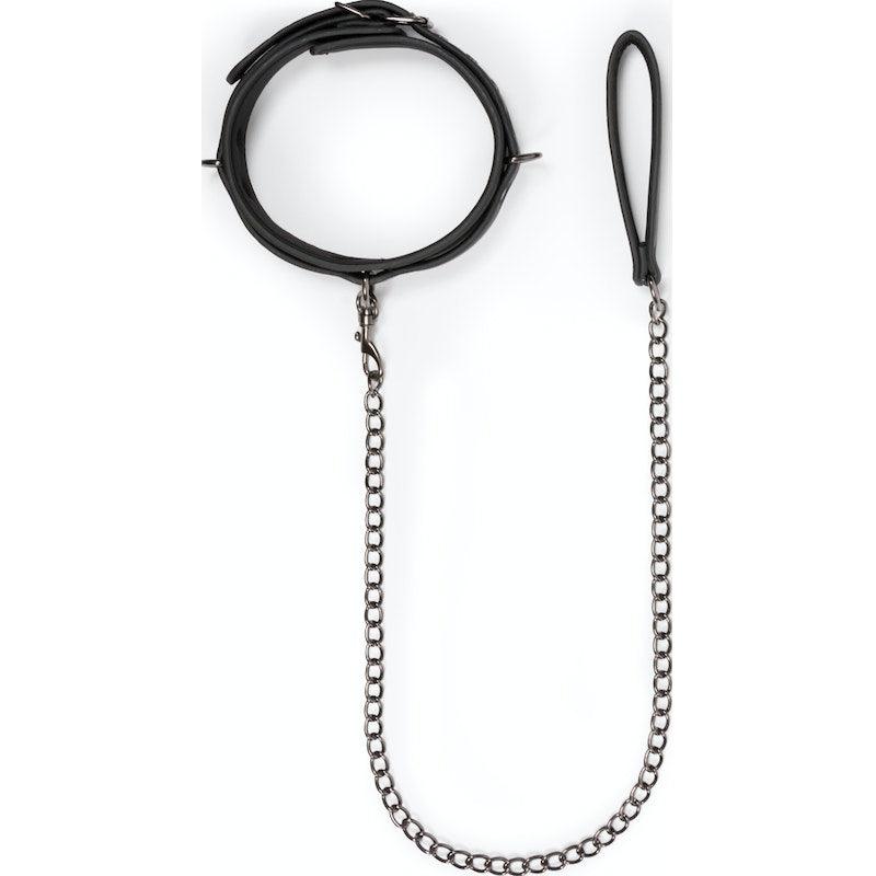 Fetish collar With Leash - Adult Toys