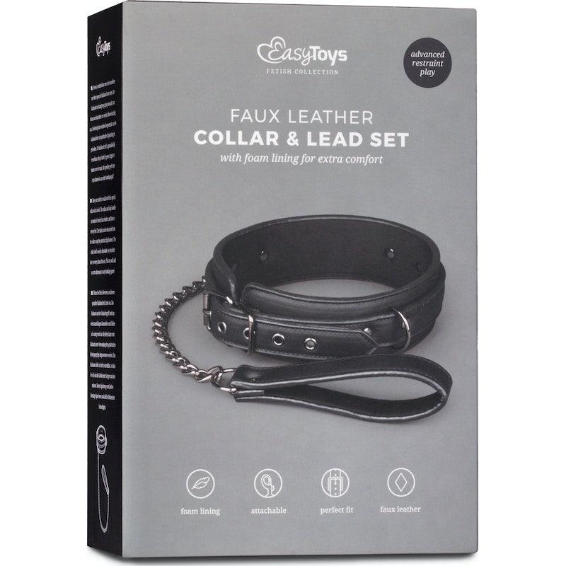 Fetish collar With Leash - Adult Toys