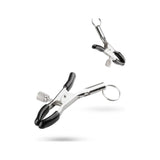 Fetish Collection Adjustable Metal Screw Nipple Clamps with Rings - Adult Toys