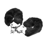 Fetish Pleasure Fluffy Hand Cuffs Black - Adult Toys