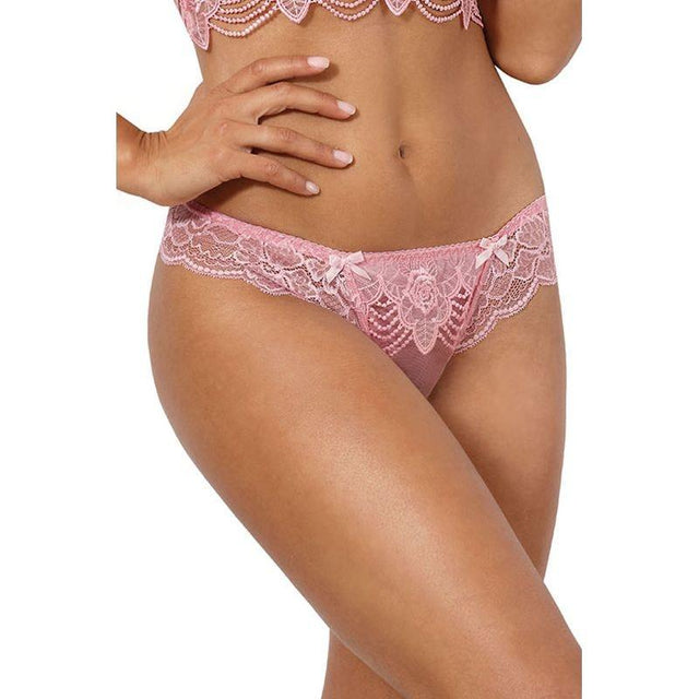 Floral Lace Brazilian G - String Pink - Lingerie