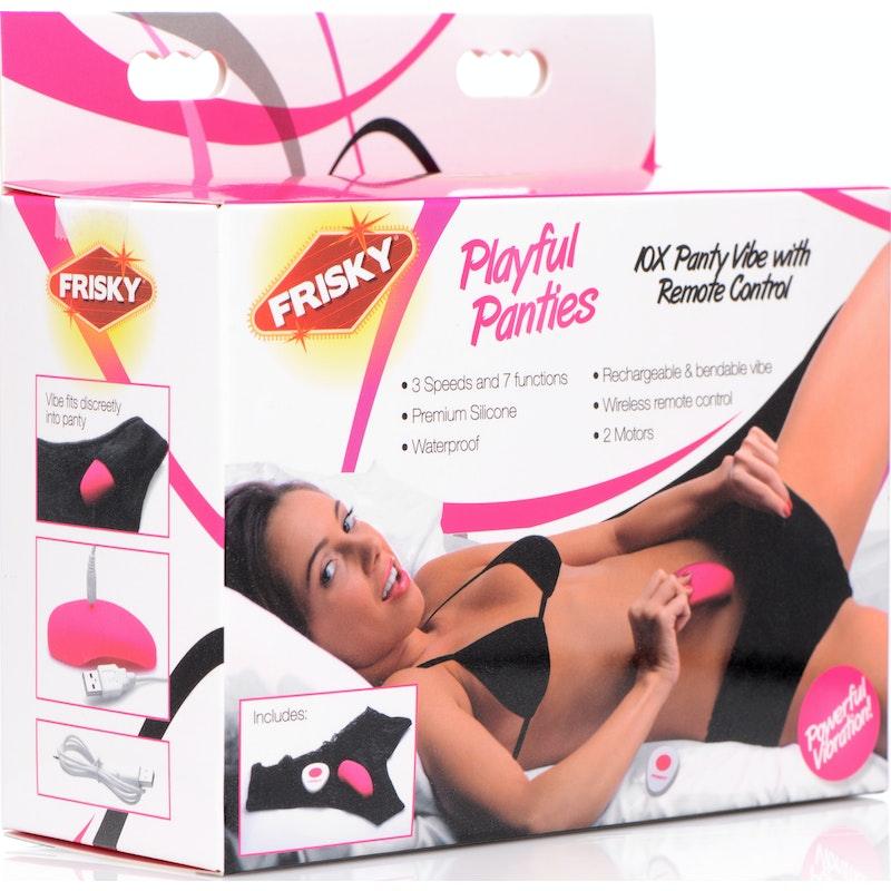 Frisky Remote Control Panty Vibrator – 10 - Function Silicone Vibe - Adult Toys