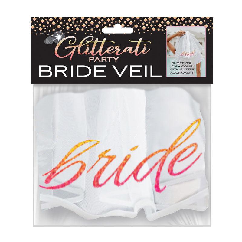 Glitterati - Bride Veil - Hens Party Novelty Veil - Naughty by Nature Adult Store