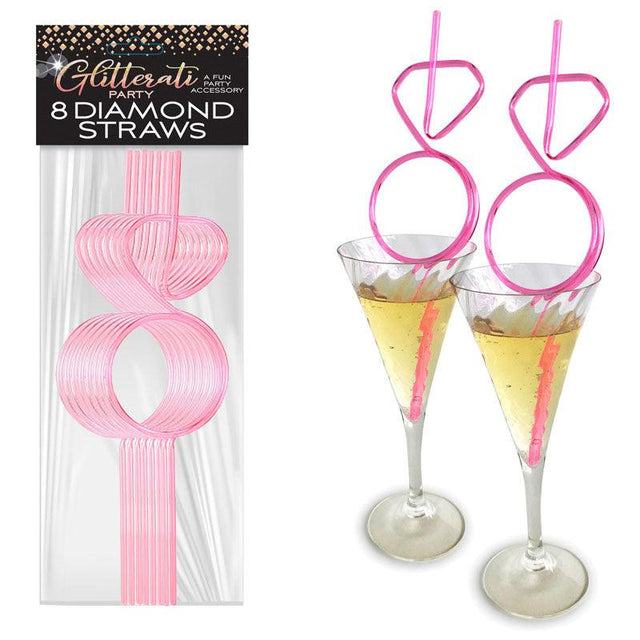 Glitterati - Diamond Straw Set - Hens Party Novelty - Set of 8 - Naughty by Nature Adult Store