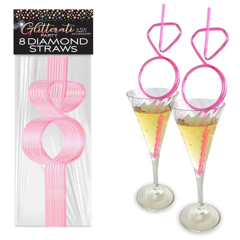 Glitterati - Diamond Straw Set - Hens Party Novelty - Set of 8 - Novelties