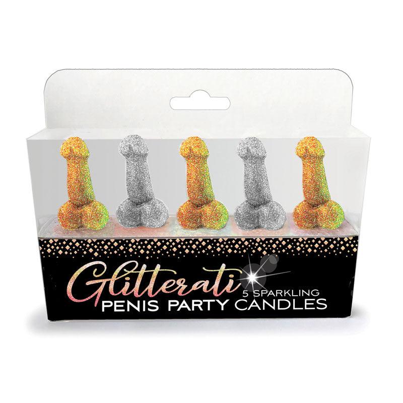 Glitterati - Penis Party Candles - Novelty Candles - 5 Pack - Naughty by Nature Adult Store