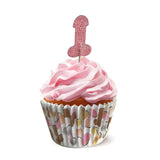 Glitterati - Penis Party Cupcake Set - Party Cupcake Set - Set of 24 - Novelties