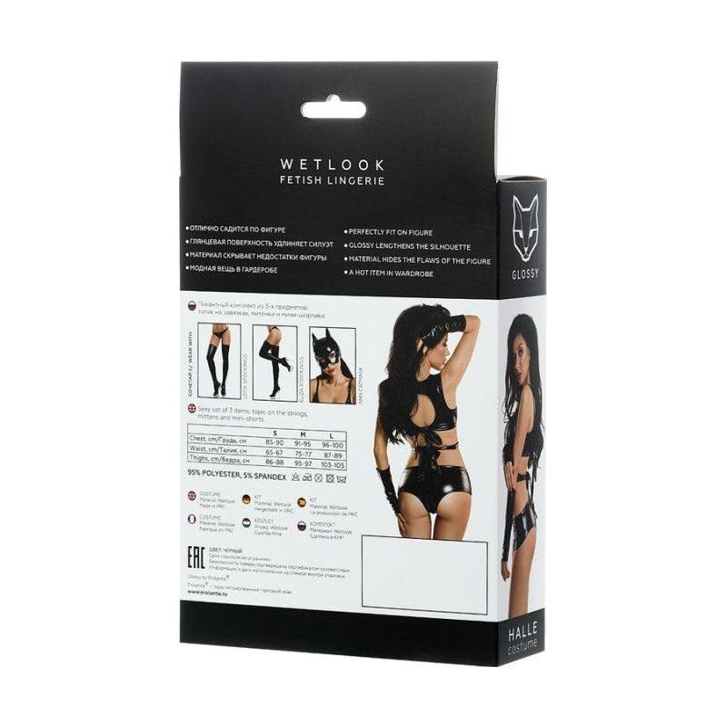 Glossy Wetlook 3 Pc Set Halle - Naughty by Nature Adult Store