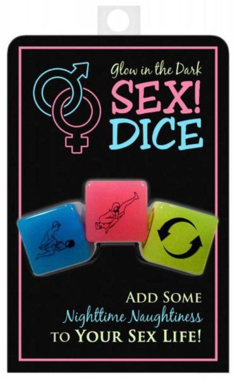 Glow In The Dark Sex Dice - Naughty by Nature Adult Store