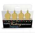 Happy Fucking Birthday FU Candle Set - Novelty Party Candles - Set of 4 - Naughty by Nature Adult Store