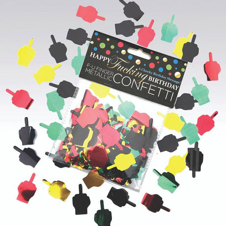 Happy Fucking Birthday FU Finger Confetti - Party Decoration - Novelties