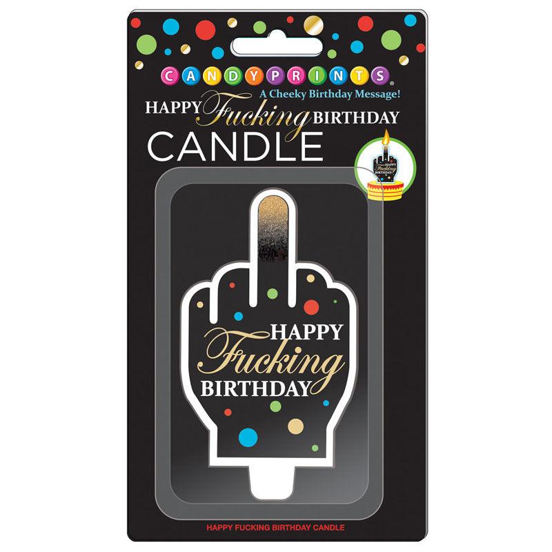 Happy Fuckng Birthday FU Finger Candle - Novelty Party Candle - Naughty by Nature Adult Store