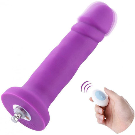 HiSmith - 6.7" Silicone Vibrating Purple Dildo (KlicLok) - Naughty by Nature Adult Store