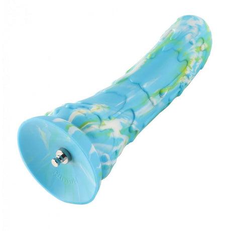 HiSmith - 9.5" Silicone Blue Monster Curved Dildo (KlicLok) - Naughty by Nature Adult Store