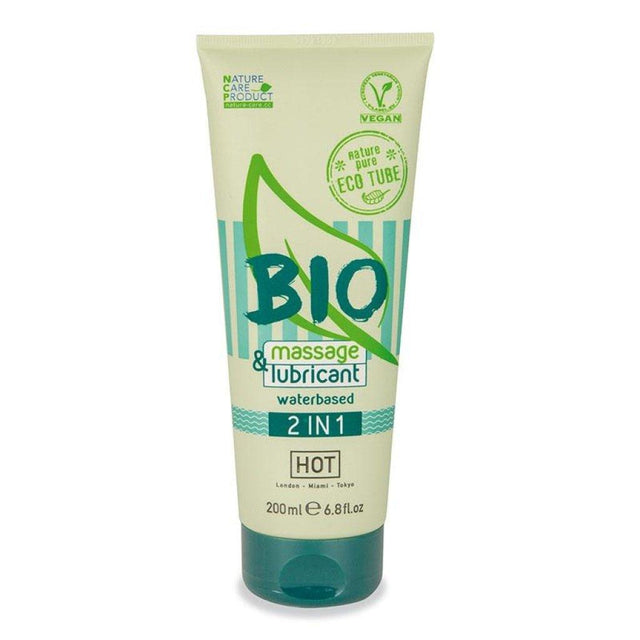 HOT BIO Massage & Lubricant 2In1 - Water Based Lubricant - 200 ml - Naughty by Nature Adult Store