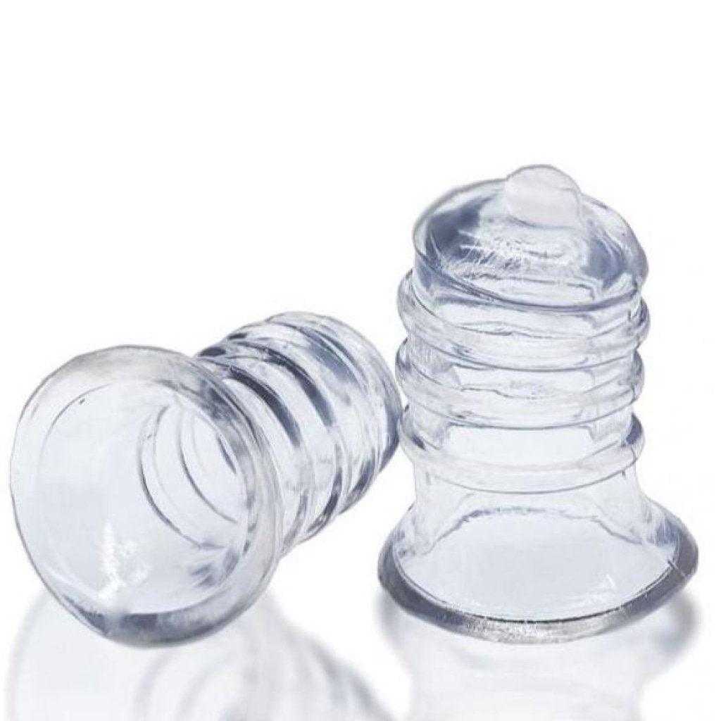 Hunkyjunk Elong Wide Base Nipsucker - Clear FlexTPR Nipple Suckers - Adult Toys