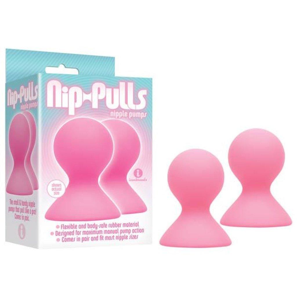 Icon Brands Nip - Pulls Pink Nipple Suckers – Soft Silicone Set of 2 - PUMPS
