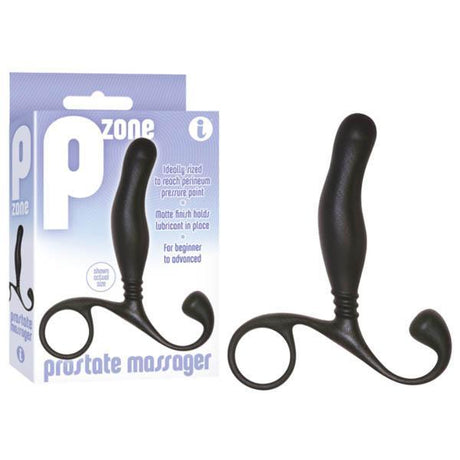 Icon Brands P - Zone Ergonomic Prostate Massager - Black ABS - 10 cm - Anal Toys