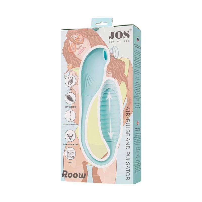 JOS Roow Vaginal and Clitoral Air Pulse Stimulator Blue - Adult Toys