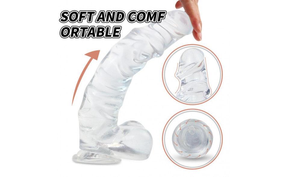 Kennard Dong w Balls Clear L - Adult Toys
