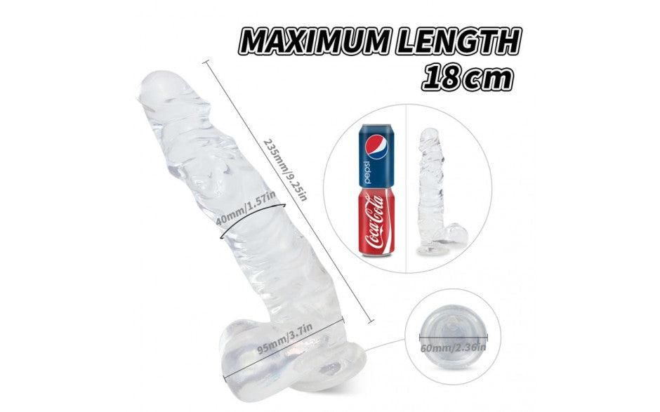 Kennard Dong w Balls Clear L - Adult Toys