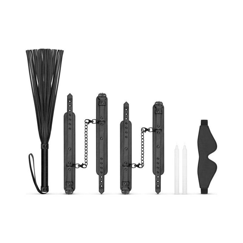 Kinky Bondage Set 5 Pc Black - Adult Toys