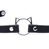 Kinky Kitty Ring Slim Choker Black - Naughty by Nature Adult Store