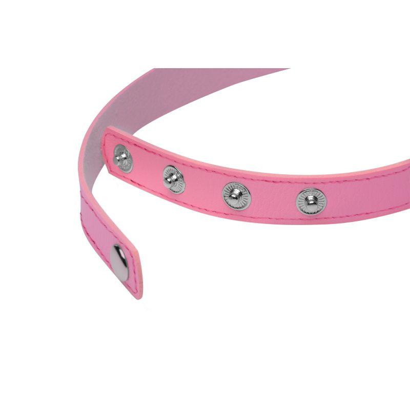 Kinky Kitty Ring Slim Choker Pink - Adult Toys