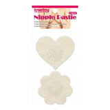 Lace Heart and Flower Nipple Pasties Twin Pk - Adult Toys