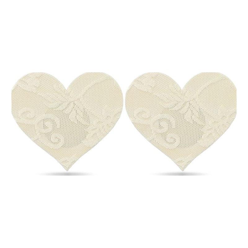 Lace Heart and Flower Nipple Pasties Twin Pk - Naughty by Nature Adult Store