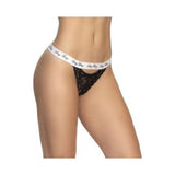 Lace Keyhole V Back Pantie Black - Lingerie