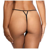 Lace Open Front G-String Black - Naughty by Nature Adult Store