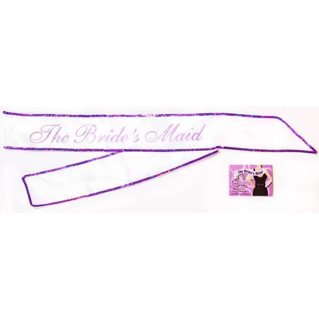 Little Genie Bridesmaid Sash – White 6ft Adjustable Hens Party Sash - Novelties