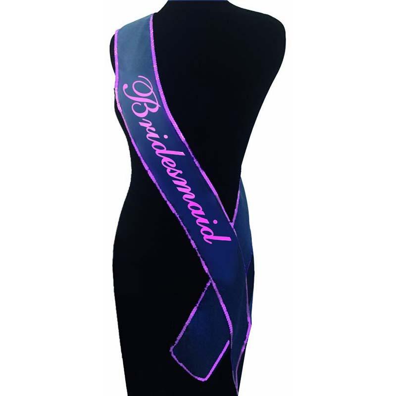 Little Genie Bridesmaid Sash – White 6ft Adjustable Hens Party Sash - Novelties