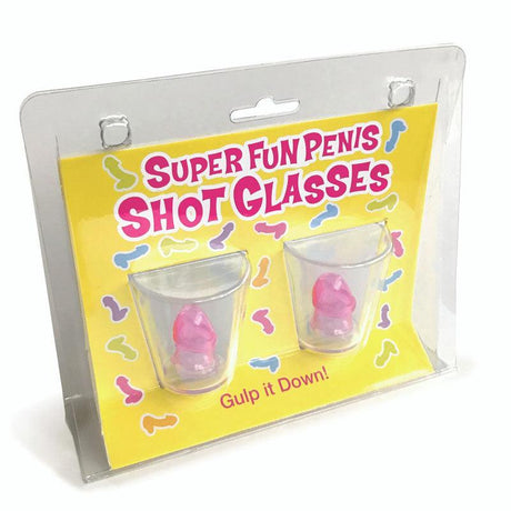 Little Genie Super Fun Penis Shot Glasses Set of 2 - Novelties