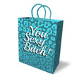 Little Genie You Sexy Bitch! Gift Bag – Teal Glitter Leopard Print - Novelties