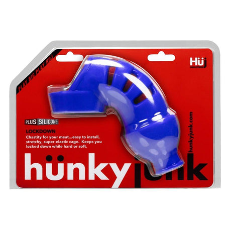 LOCKDOWN Cage Chastity by Hunkyjunk Cobalt - Naughty by Nature Adult Store