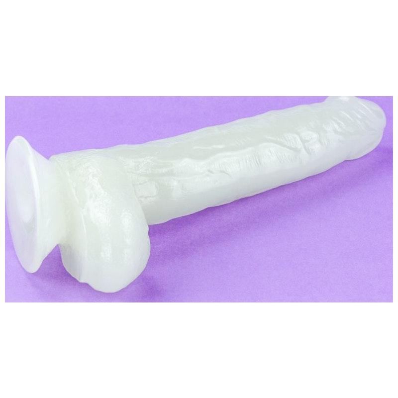 Lovetoy Lumino Glow in the Dark Realistic Dildo with Suction Base - 10" - Adult Toys