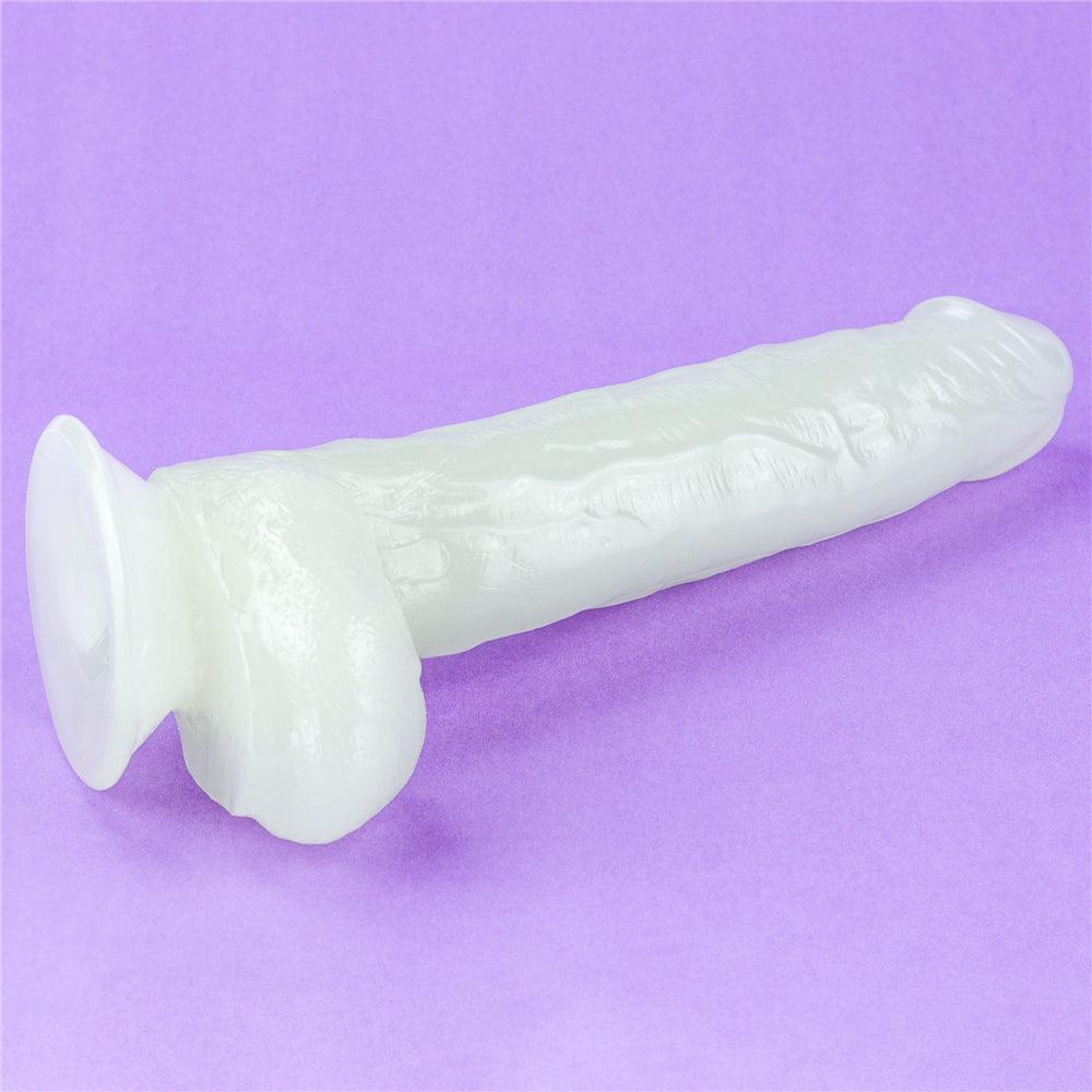 Lovetoy Lumino Glow in the Dark Realistic Dildo with Suction Base - 10" - Adult Toys