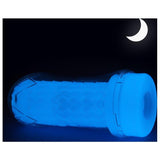 Lovetoy Lumino Play Ribbed Masturbator – Glow in the Dark TPE Stroker - Adult Toys