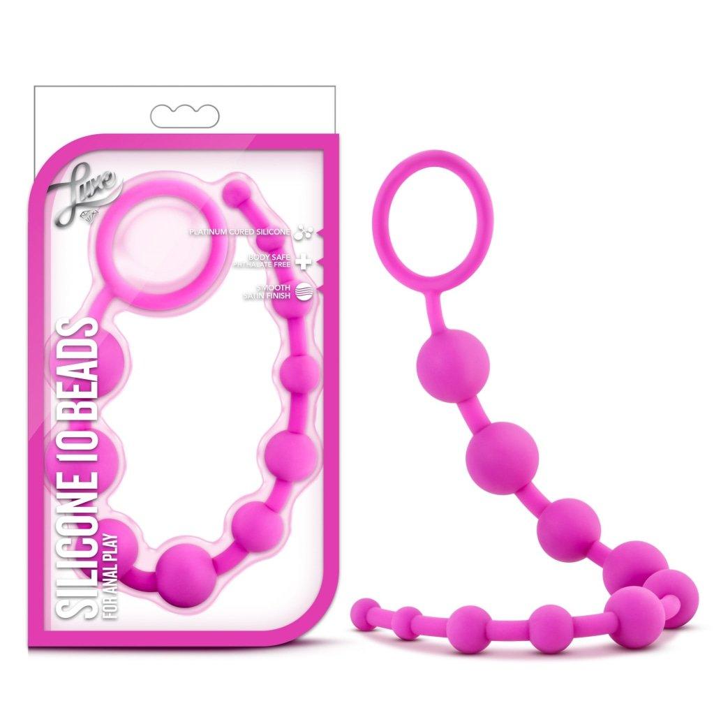 Luxe Silicone 10 Beads Pink - Naughty by Nature Adult Store