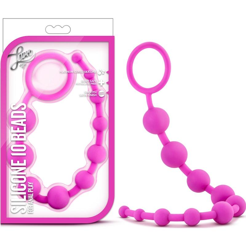 Luxe Silicone 10 Beads Pink - Naughty by Nature Adult Store