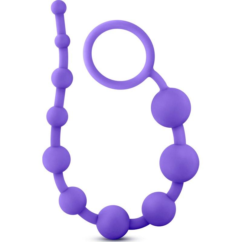 Luxe Silicone 10 Beads Purple - Naughty by Nature Adult Store