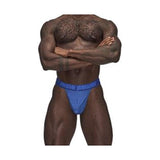 Male Power Sexagon Micro V Thong Blue - Lingerie