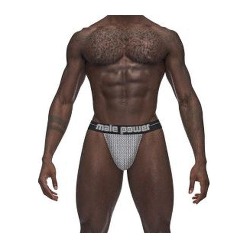 Male Power Sexagon Micro V Thong Grey - Lingerie