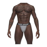 Male Power Sexagon Micro V Thong Grey - Lingerie