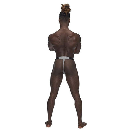 Male Power Sexagon Micro V Thong Grey - Naughty by Nature Adult Store