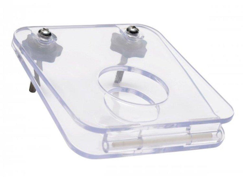 Master Series Clear Acrylic Cock and Ball Crusher – Adjustable Pressure - Adult Toys
